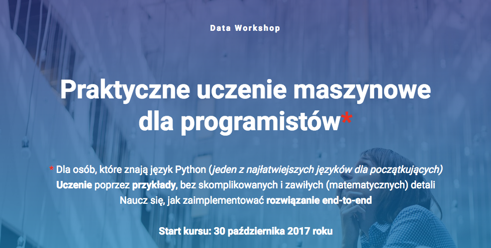 DataWorkshop: Praktyczne uczenie maszynowe dla programistów